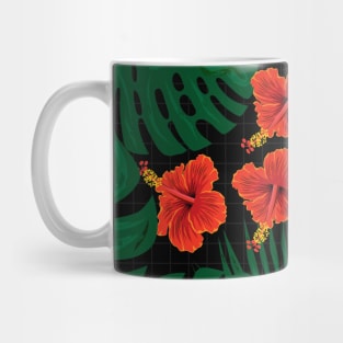 Hibiscus tropical leaves Mug